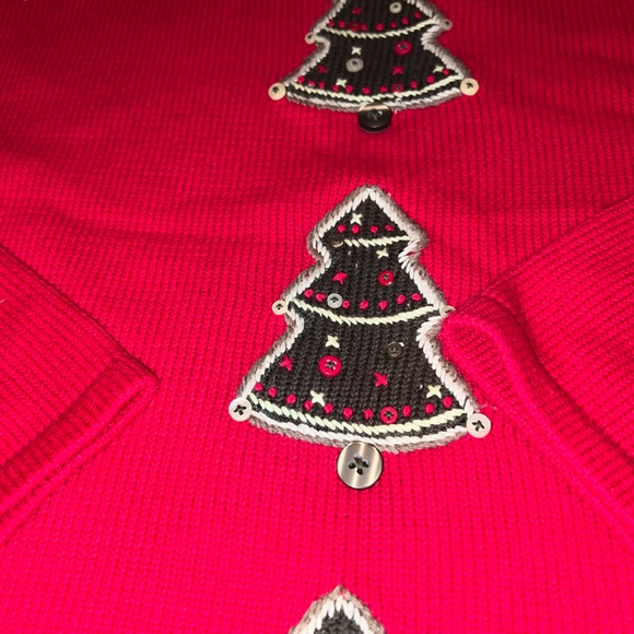 XL NEW Christopher & Banks Gingerbread Cookie Embroidered Tree Christmas Sweater - Picture 10 of 10